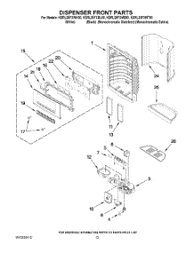 08 - Dispenser Front Parts parts for Kitchenaid Refrigerator KSRL25FXMT00 from AppliancePartsPros.com