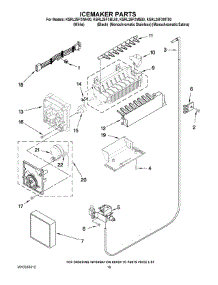 12 - Icemaker Parts parts for Kitchenaid Refrigerator KSRL25FXWH00 from AppliancePartsPros.com