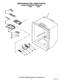 04 - Refrigerator Liner Parts parts for Kitchenaid Refrigerator KBRS22KWBL4 from AppliancePartsPros.com