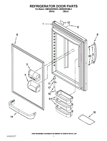 05 - Refrigerator Door Parts parts for Kitchenaid Refrigerator KBRS22KWBL4 from AppliancePartsPros.com
