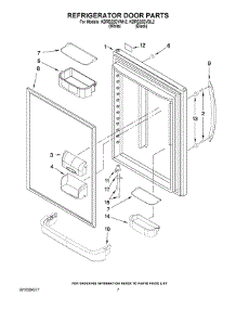 04 - Refrigerator Door Parts parts for Kitchenaid Refrigerator KBRS22EVWH2 from AppliancePartsPros.com
