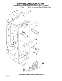 02 - Refrigerator Liner Parts parts for Kitchenaid Refrigerator KSCK23FVWH02 from AppliancePartsPros.com