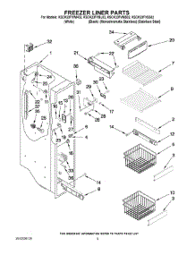 04 - Freezer Liner Parts parts for Kitchenaid Refrigerator KSCK23FVWH02 from AppliancePartsPros.com