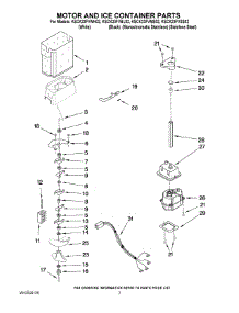 05 - Motor And Ice Container Parts parts for Kitchenaid Refrigerator KSCK23FVWH02 from AppliancePartsPros.com