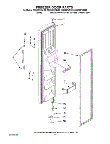07 - Freezer Door Parts parts for Kitchenaid Refrigerator KSCK23FVWH02 from AppliancePartsPros.com