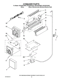 12 - Icemaker Parts parts for Kitchenaid Refrigerator KSCK23FVWH02 from AppliancePartsPros.com