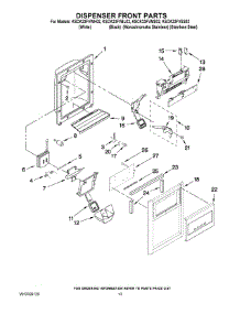 08 - Dispenser Front Parts parts for Kitchenaid Refrigerator KSCK23FVBL02 from AppliancePartsPros.com