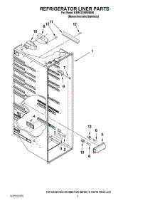02 - Refrigerator Liner Parts parts for Kitchenaid Refrigerator KSRS22MWMS00 from AppliancePartsPros.com