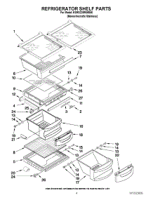 03 - Refrigerator Shelf Parts parts for Kitchenaid Refrigerator KSRS22MWMS00 from AppliancePartsPros.com