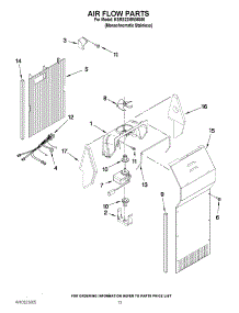 08 - Air Flow Parts parts for Kitchenaid Refrigerator KSRS22MWMS00 from AppliancePartsPros.com