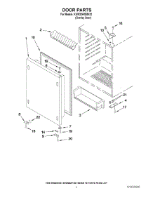 03 - Door Parts parts for Kitchenaid Refrigerator KURO24RSBX02 from AppliancePartsPros.com