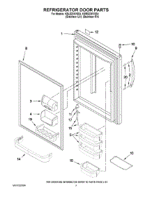05 - Refrigerator Door Parts parts for Kitchenaid Refrigerator KBLS22KVSS4 from AppliancePartsPros.com