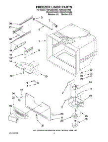 03 - Freezer Liner Parts parts for Kitchenaid Refrigerator KBRL22EVMS4 from AppliancePartsPros.com