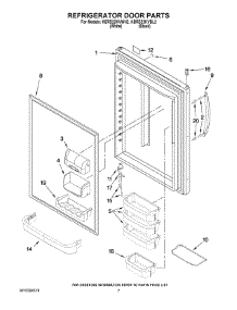 05 - Refrigerator Door Parts parts for Kitchenaid Refrigerator KBRS22KVBL2 from AppliancePartsPros.com
