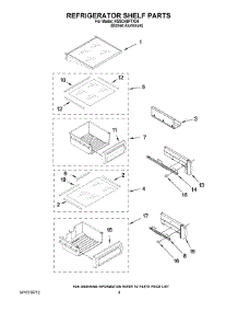07 - Refrigerator Shelf Parts parts for Kitchenaid Refrigerator KSSO48FTX04 from AppliancePartsPros.com