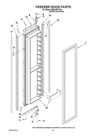 10 - Freezer Door Parts parts for Kitchenaid Refrigerator KSSO48FTX04 from AppliancePartsPros.com