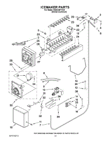 13 - Icemaker Parts parts for Kitchenaid Refrigerator KSSO48FTX04 from AppliancePartsPros.com