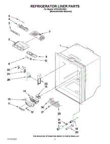 03 - Refrigerator Liner Parts parts for Kitchenaid Refrigerator KFCS22EVMS3 from AppliancePartsPros.com