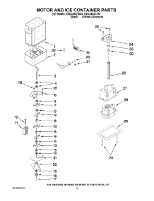09 - Motor And Ice Container Parts parts for Kitchenaid Refrigerator KSSO48QTB04 from AppliancePartsPros.com