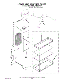 14 - Lower Unit And Tube Parts parts for Kitchenaid Refrigerator KSSO48QTB04 from AppliancePartsPros.com