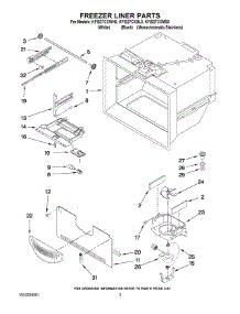 02 - Freezer Liner Parts parts for Kitchenaid Refrigerator KFIS27CXMS0 from AppliancePartsPros.com