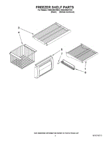 03 - Freezer Shelf Parts parts for Kitchenaid Refrigerator KSSO48QTX04 from AppliancePartsPros.com