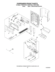 10 - Dispenser Front Parts parts for Kitchenaid Refrigerator KFIS27CXBL0 from AppliancePartsPros.com