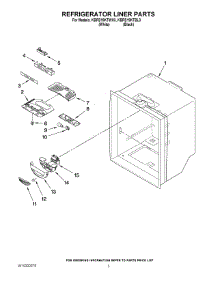 02 - Refrigerator Liner Parts parts for Kitchenaid Refrigerator KBRS19KTWH3 from AppliancePartsPros.com