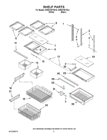 06 - Shelf Parts parts for Kitchenaid Refrigerator KBRS19KTWH3 from AppliancePartsPros.com