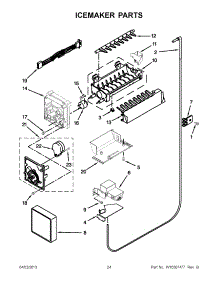 12 - Icemaker Parts parts for Kitchenaid Refrigerator KSCS23FVMK02 from AppliancePartsPros.com