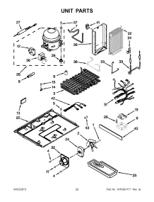 11 - Unit Parts parts for Kitchenaid Refrigerator KSCS23FVMS02 from AppliancePartsPros.com