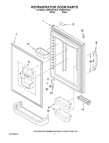 04 - Refrigerator Door Parts parts for Kitchenaid Refrigerator KBRS19KTBL3 from AppliancePartsPros.com