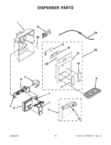 08 - Dispenser Parts parts for Kitchenaid Refrigerator KSCS23FVWH02 from AppliancePartsPros.com