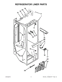 02 - Refrigerator Liner Parts parts for Kitchenaid Refrigerator KSCS23FVSS02 from AppliancePartsPros.com