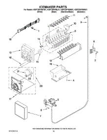 12 - Icemaker Parts parts for Kitchenaid Refrigerator KSRT25FWMS01 from AppliancePartsPros.com