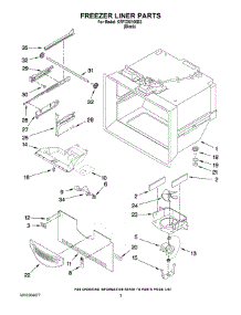 02 - Freezer Liner Parts parts for Kitchenaid Refrigerator KRFC90100B3 from AppliancePartsPros.com