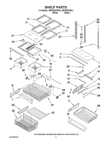 06 - Shelf Parts parts for Kitchenaid Refrigerator KBFS25EVBL2 from AppliancePartsPros.com