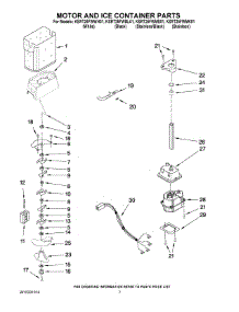 05 - Motor And Ice Container Parts parts for Kitchenaid Refrigerator KSRT25FWMK01 from AppliancePartsPros.com