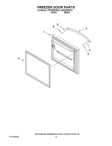 07 - Freezer Door Parts parts for Kitchenaid Refrigerator KBFS20EVWH2 from AppliancePartsPros.com