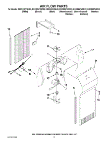 09 - Air Flow Parts parts for Kitchenaid Refrigerator KSCS25FVWH02 from AppliancePartsPros.com