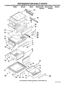 03 - Refrigerator Shelf Parts parts for Kitchenaid Refrigerator KSCS25FVMS02 from AppliancePartsPros.com