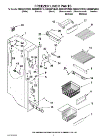 04 - Freezer Liner Parts parts for Kitchenaid Refrigerator KSCS25FVMS02 from AppliancePartsPros.com