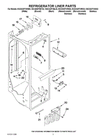02 - Refrigerator Liner Parts parts for Kitchenaid Refrigerator KSCS25FVBT02 from AppliancePartsPros.com
