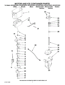 05 - Motor And Ice Container Parts parts for Kitchenaid Refrigerator KSCS25FVBT02 from AppliancePartsPros.com