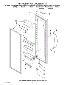06 - Refrigerator Door Parts parts for Kitchenaid Refrigerator KSCS25FVBT02 from AppliancePartsPros.com