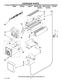 12 - Icemaker Parts parts for Kitchenaid Refrigerator KSCS25FVBT02 from AppliancePartsPros.com
