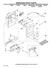 08 - Dispenser Front Parts parts for Kitchenaid Refrigerator KSCS25FVBL02 from AppliancePartsPros.com