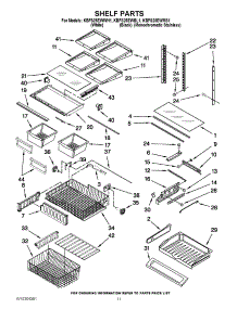 06 - Shelf Parts parts for Kitchenaid Refrigerator KBFS25EWMS1 from AppliancePartsPros.com