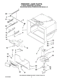 03 - Freezer Liner Parts parts for Kitchenaid Refrigerator KBRS20EVMS3 from AppliancePartsPros.com