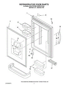 04 - Refrigerator Door Parts parts for Kitchenaid Refrigerator KBRS19KTSS4 from AppliancePartsPros.com